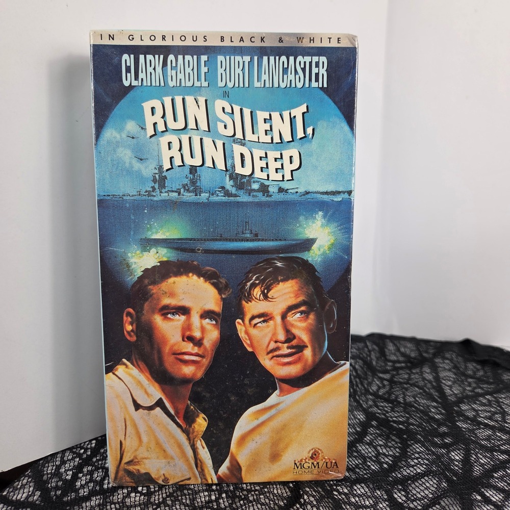 Run Silent Run Deep VHS Clark Gable Burt Lancaster WWII Submarine Movie Sealed